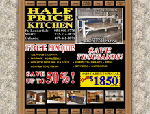 Tablet Screenshot of halfpricekitchen.com